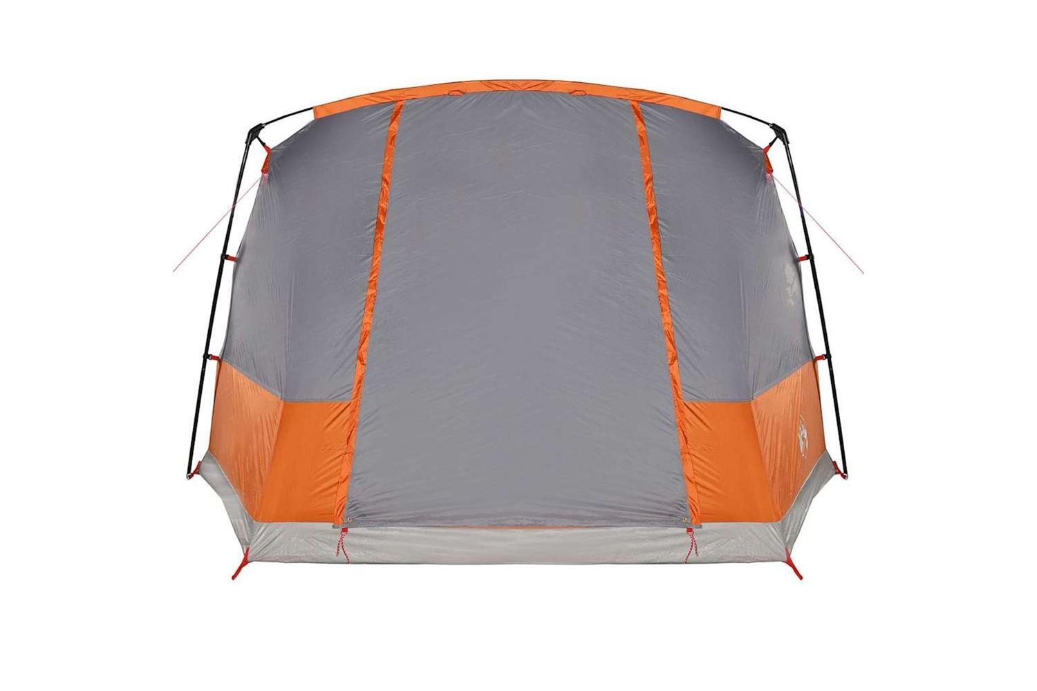 Vidaxl Camping Tent Tunnel 4-person Grey And Orange Waterproof-9