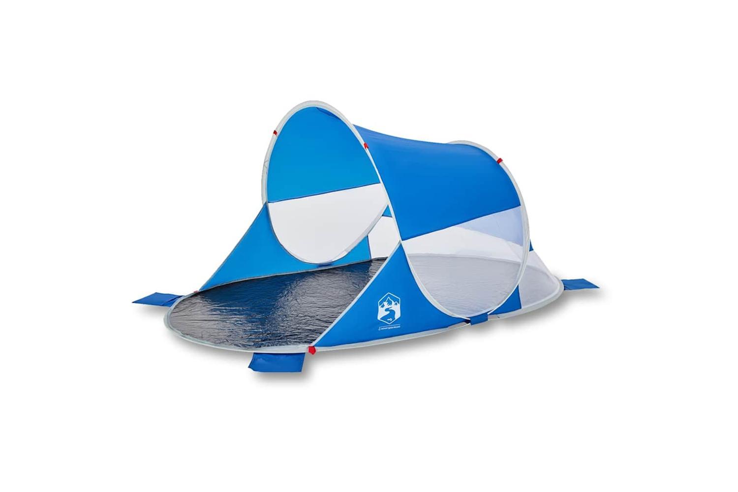 Vidaxl Beach Tent Azure Blue Pop-up Waterproof-4