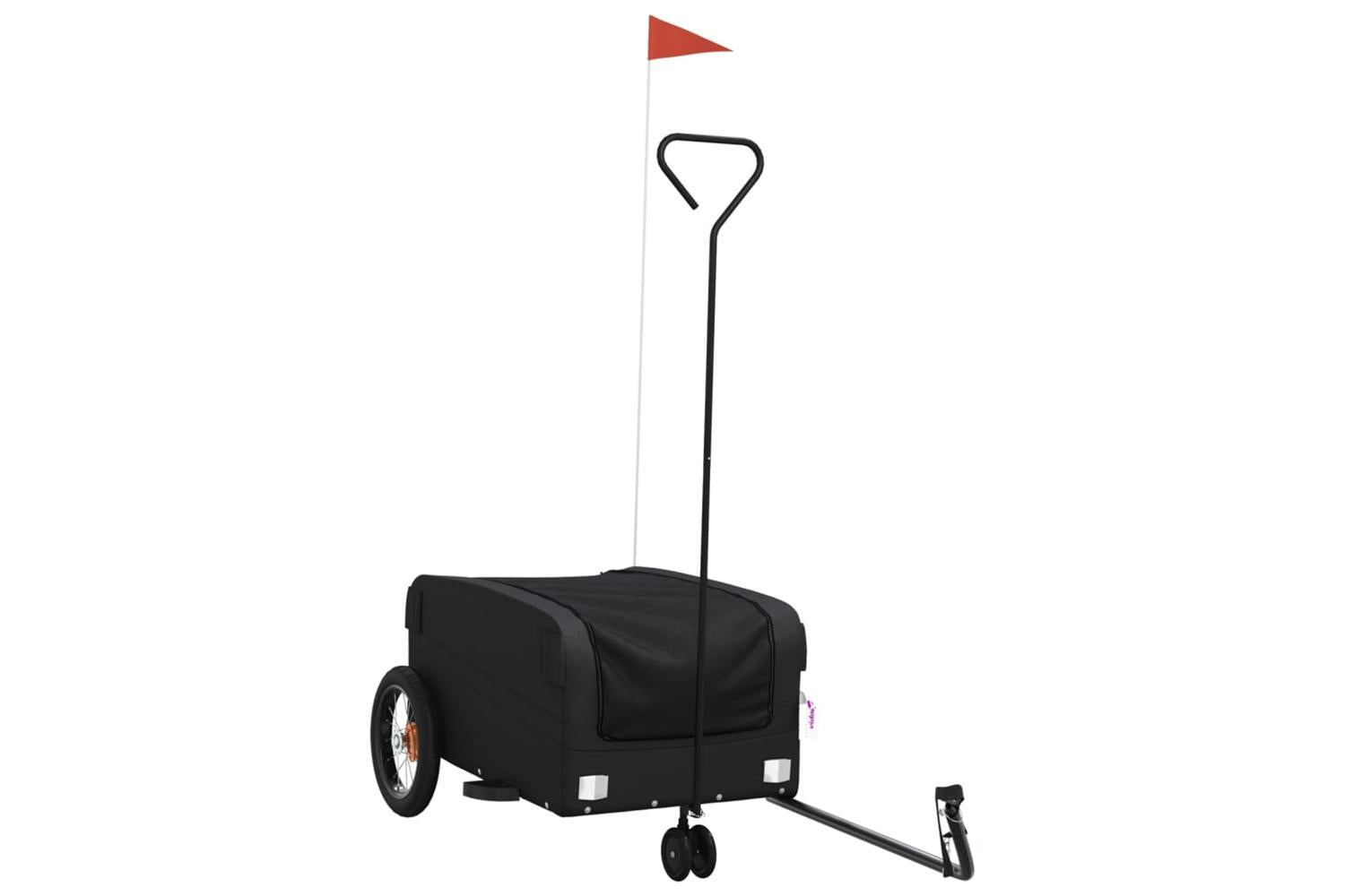 Vidaxl Bike Trailer Black 30 Kg Iron-2