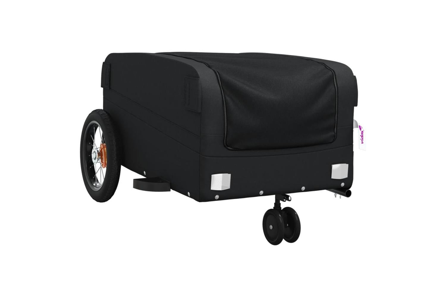 Vidaxl Bike Trailer Black 30 Kg Iron-4