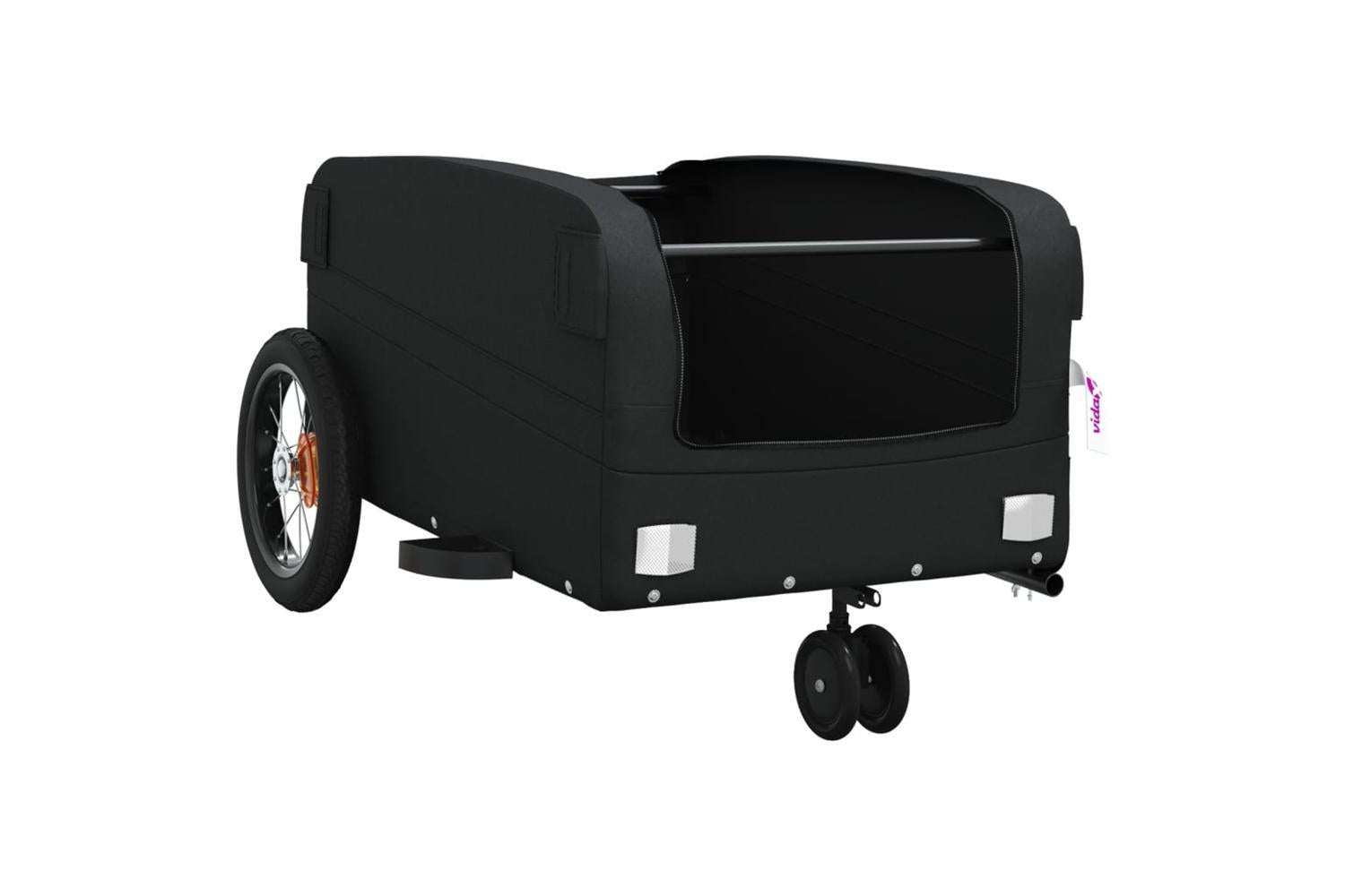 Vidaxl Bike Trailer Black 30 Kg Iron-5