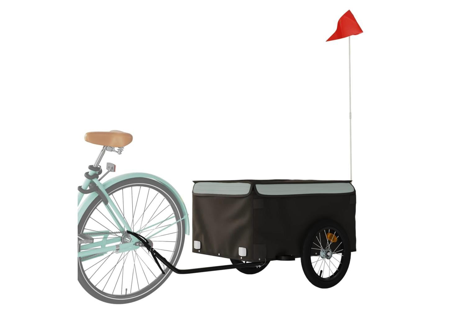 Vidaxl Bike Trailer Black And Grey 45 Kg Iron-3