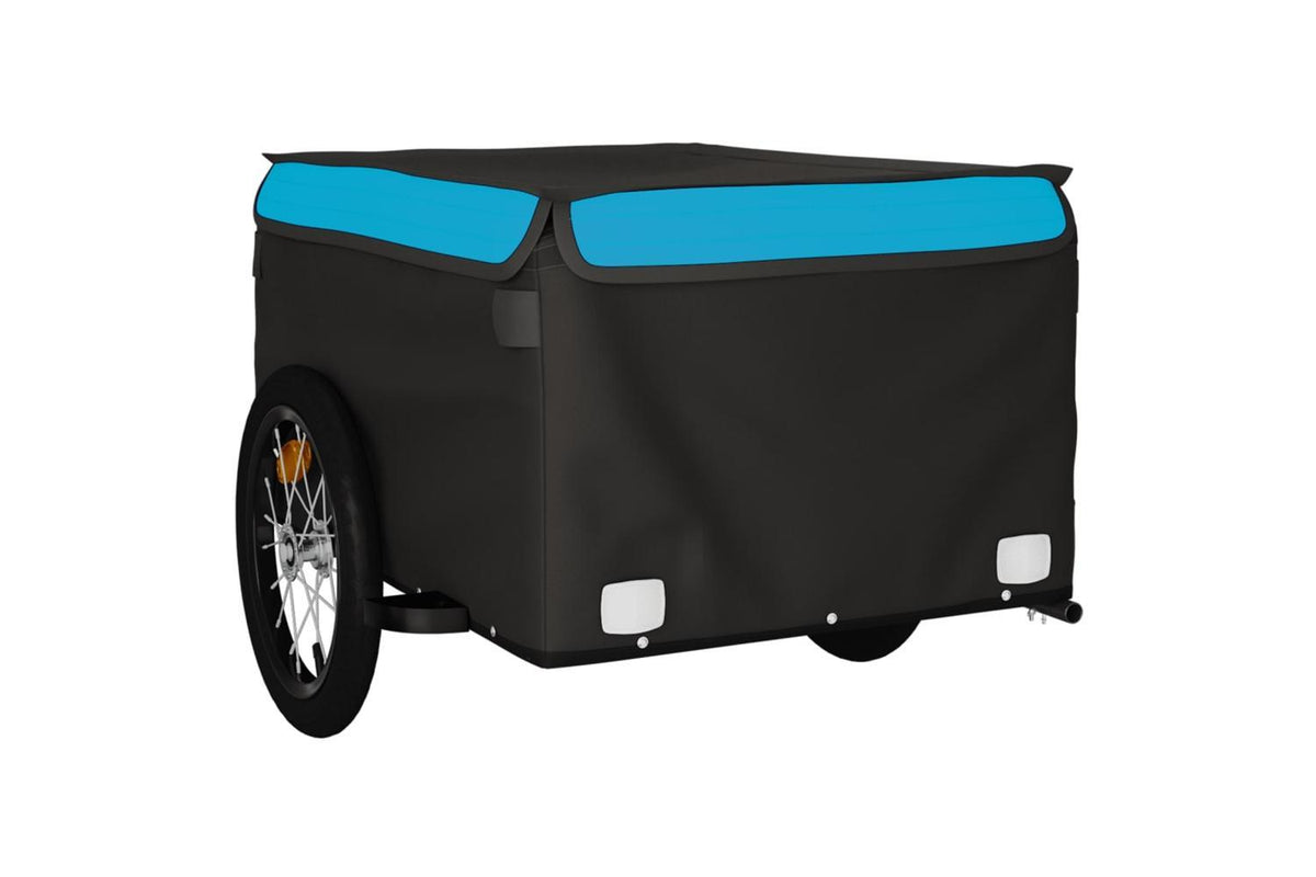 Vidaxl Bike Trailer Black And Blue 45 Kg Iron-4