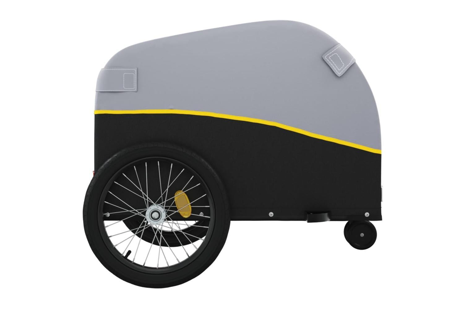 Vidaxl Bike Trailer Black And Yellow 30 Kg Iron-7