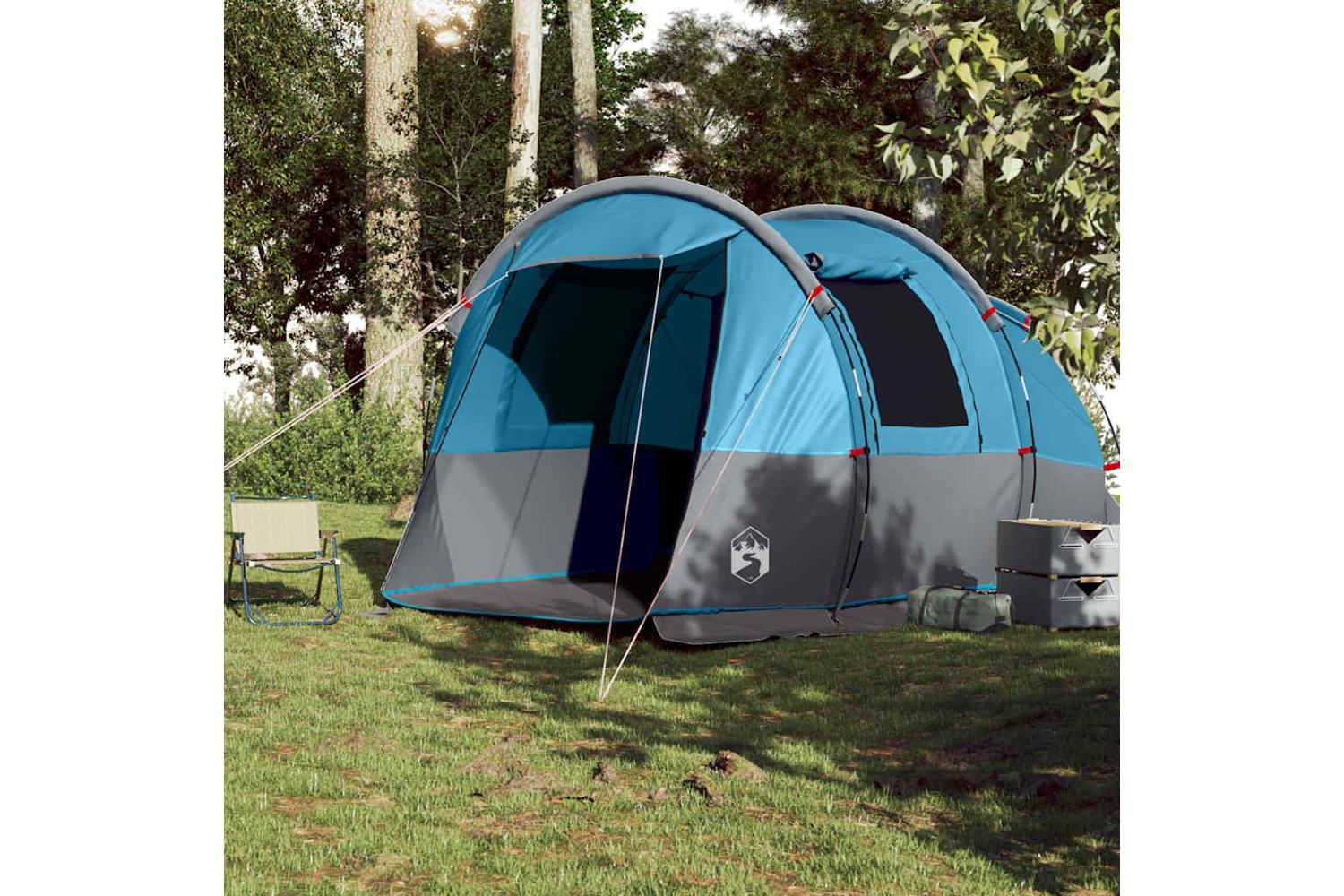 Vidaxl Camping Tent Tunnel 4-person Blue Waterproof-3