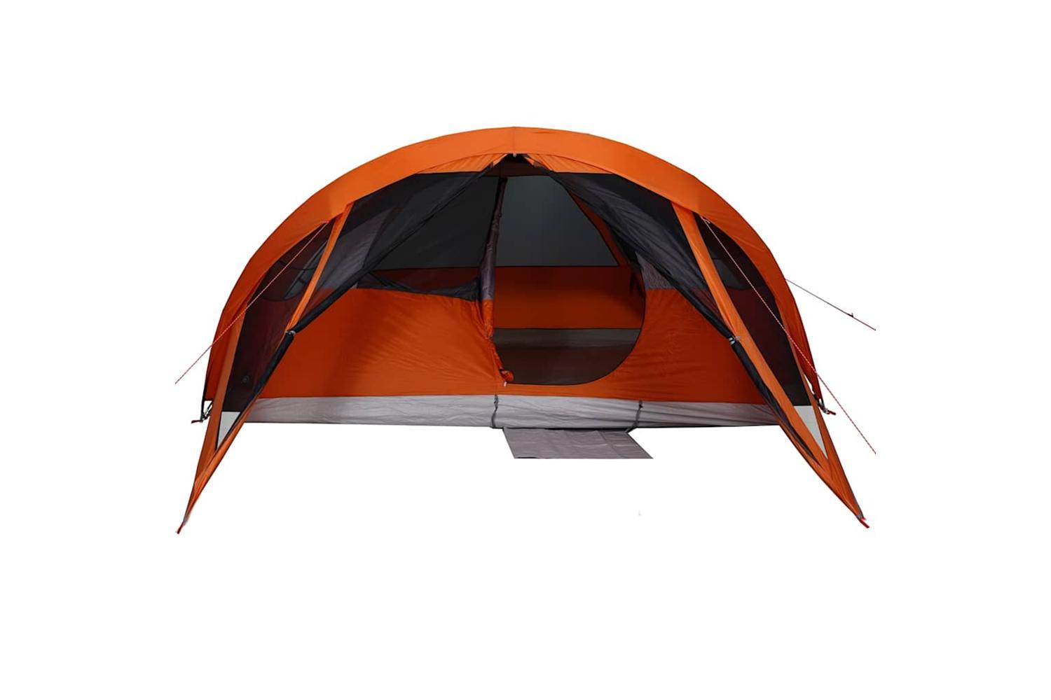 Vidaxl Family Tent Cabin 6-person Grey And Orange Waterproof-6