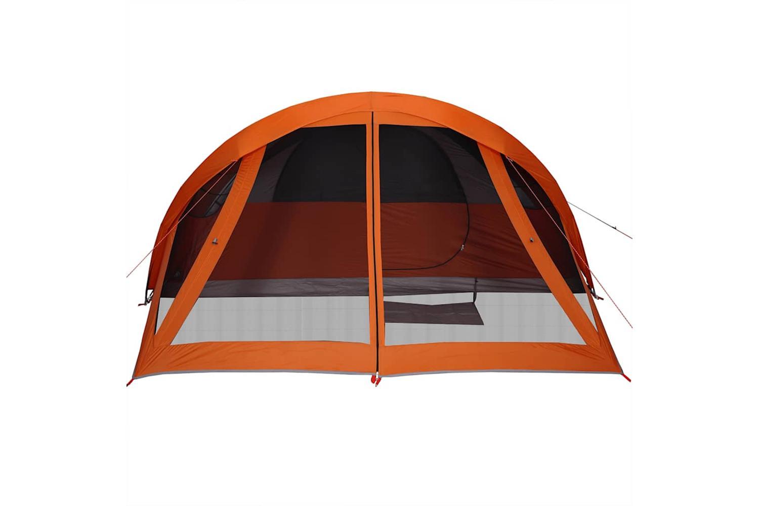 Vidaxl Family Tent Cabin 6-person Grey And Orange Waterproof-7
