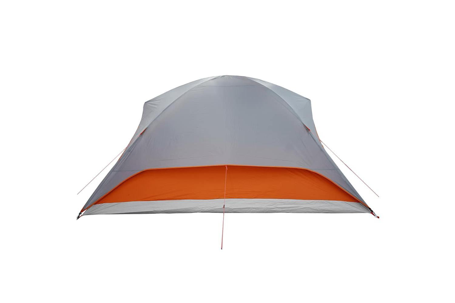 Vidaxl Family Tent Cabin 6-person Grey And Orange Waterproof-10