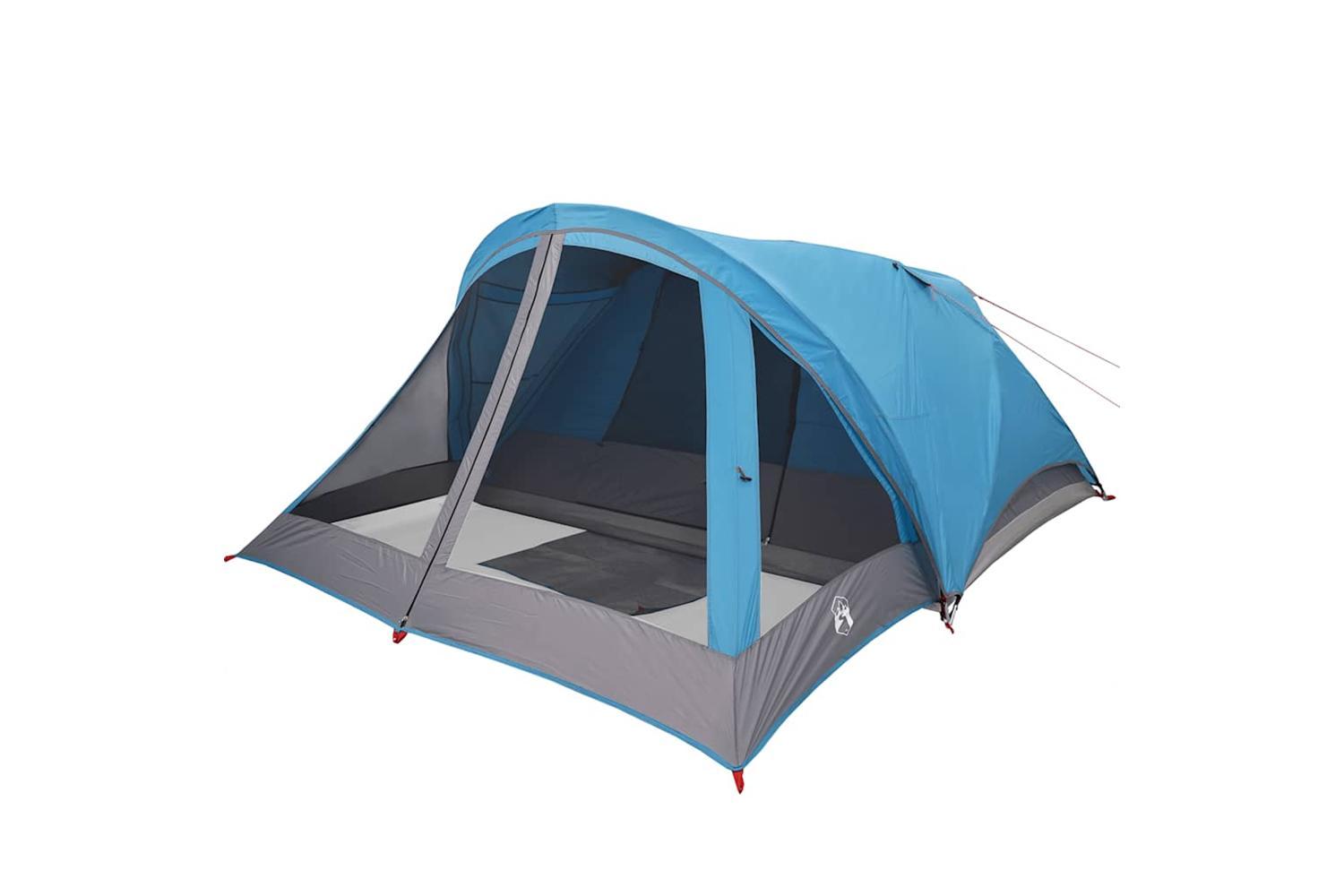 Vidaxl Camping Tent Cabin 4-person Blue Waterproof-5