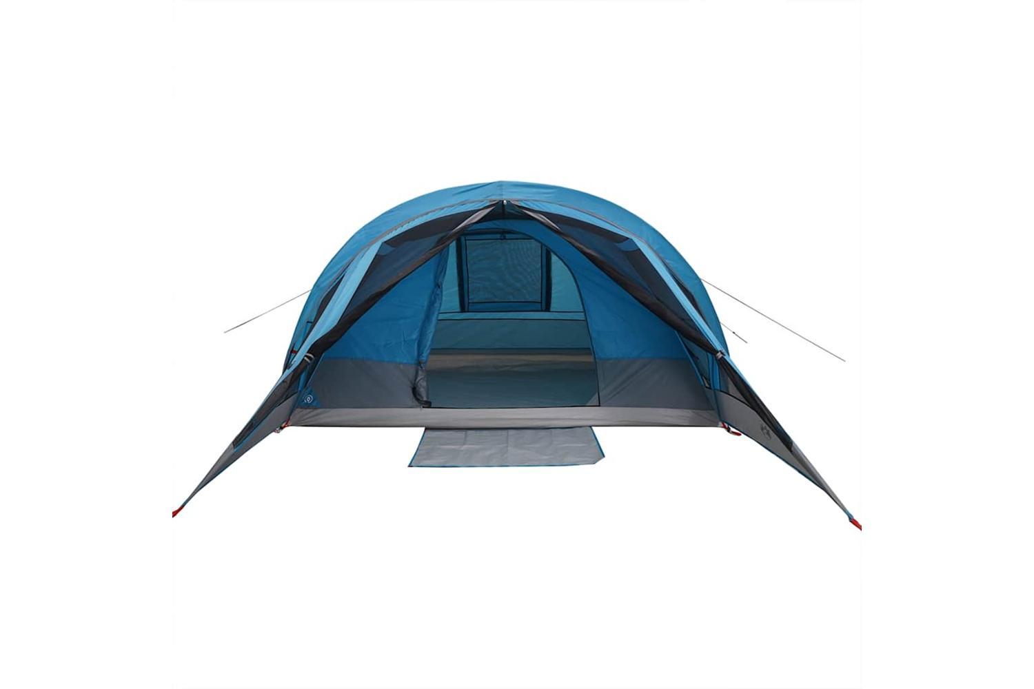 Vidaxl Camping Tent Cabin 4-person Blue Waterproof-6