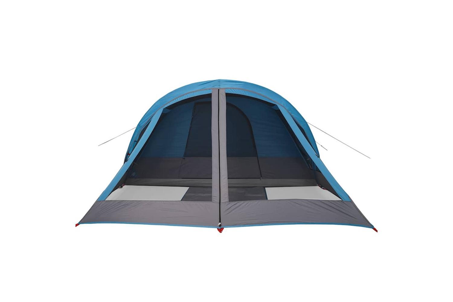 Vidaxl Camping Tent Cabin 4-person Blue Waterproof-7