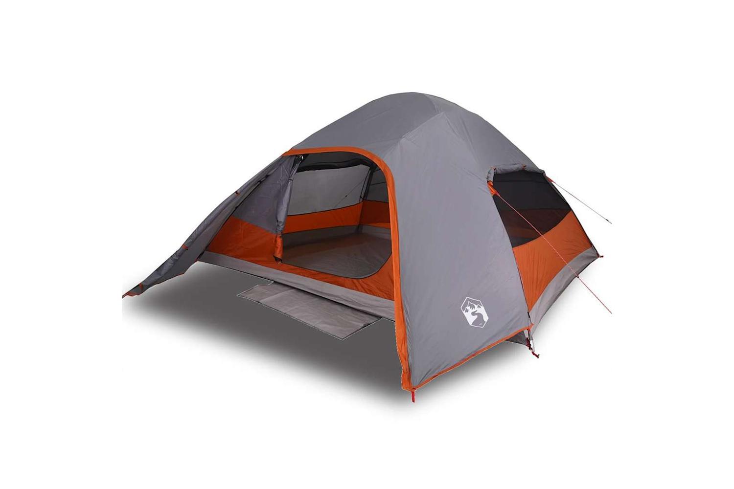 Vidaxl Camping Tent Dome 4-person Grey Waterproof