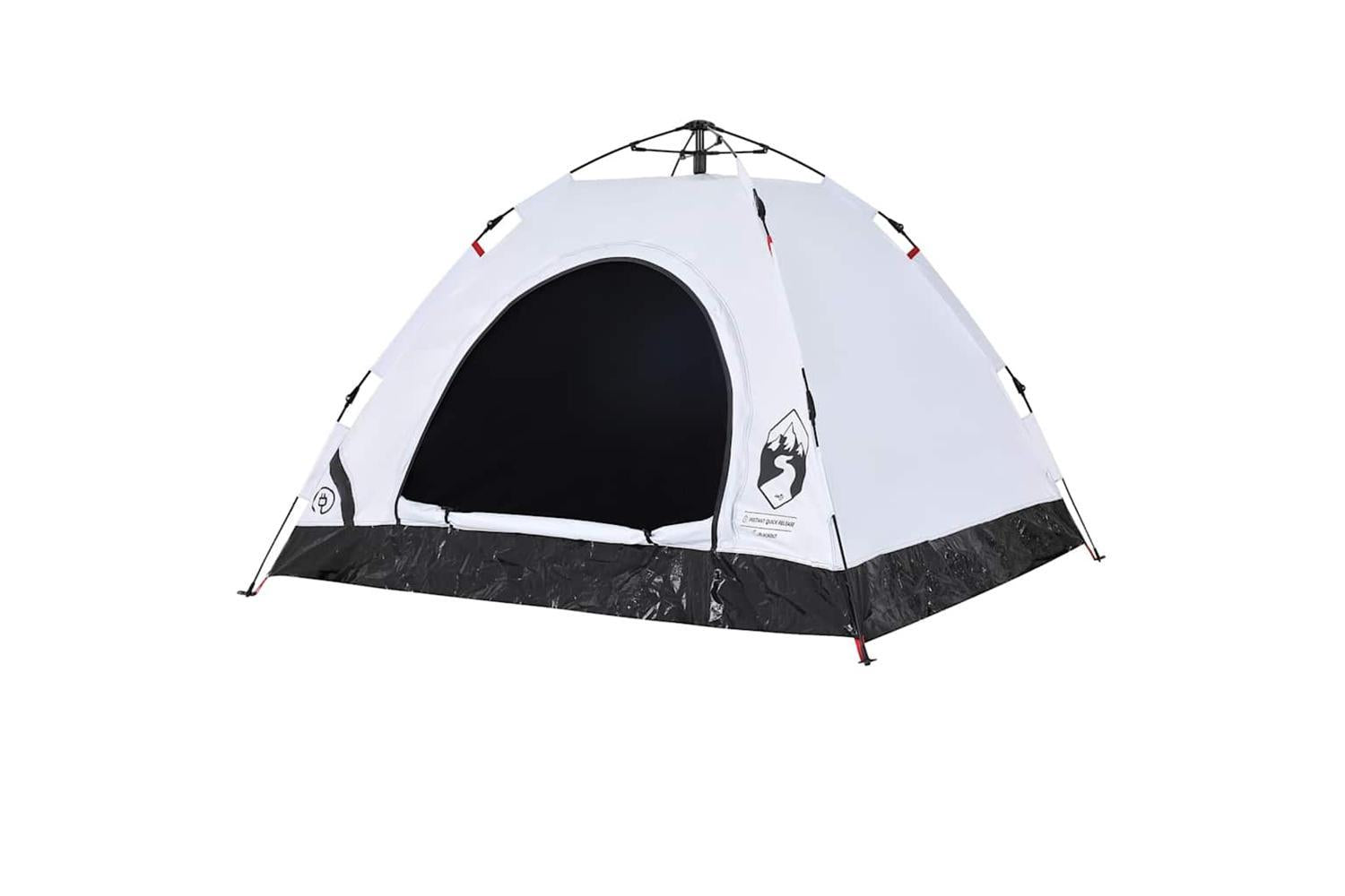 Vidaxl Camping Tent 3-person White Blackout Fabric Quick Release-4