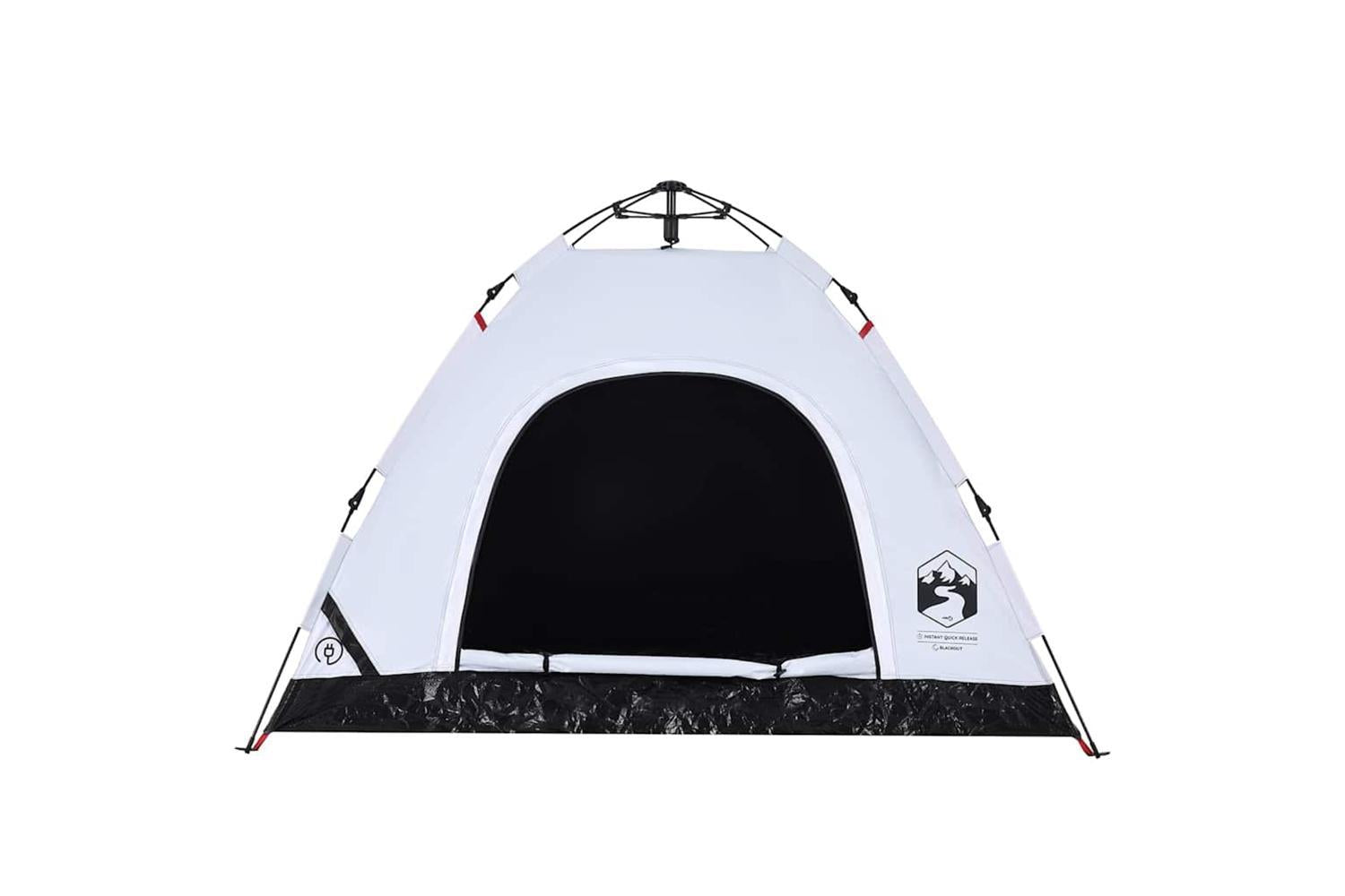 Vidaxl Camping Tent 3-person White Blackout Fabric Quick Release-6