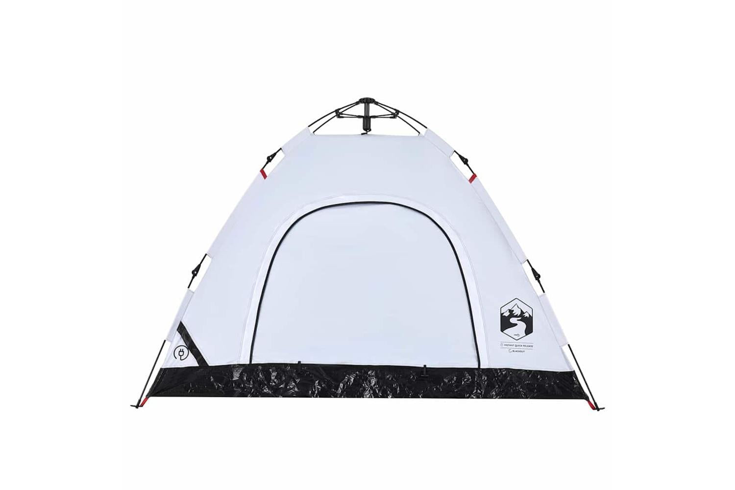 Vidaxl Camping Tent 3-person White Blackout Fabric Quick Release-7