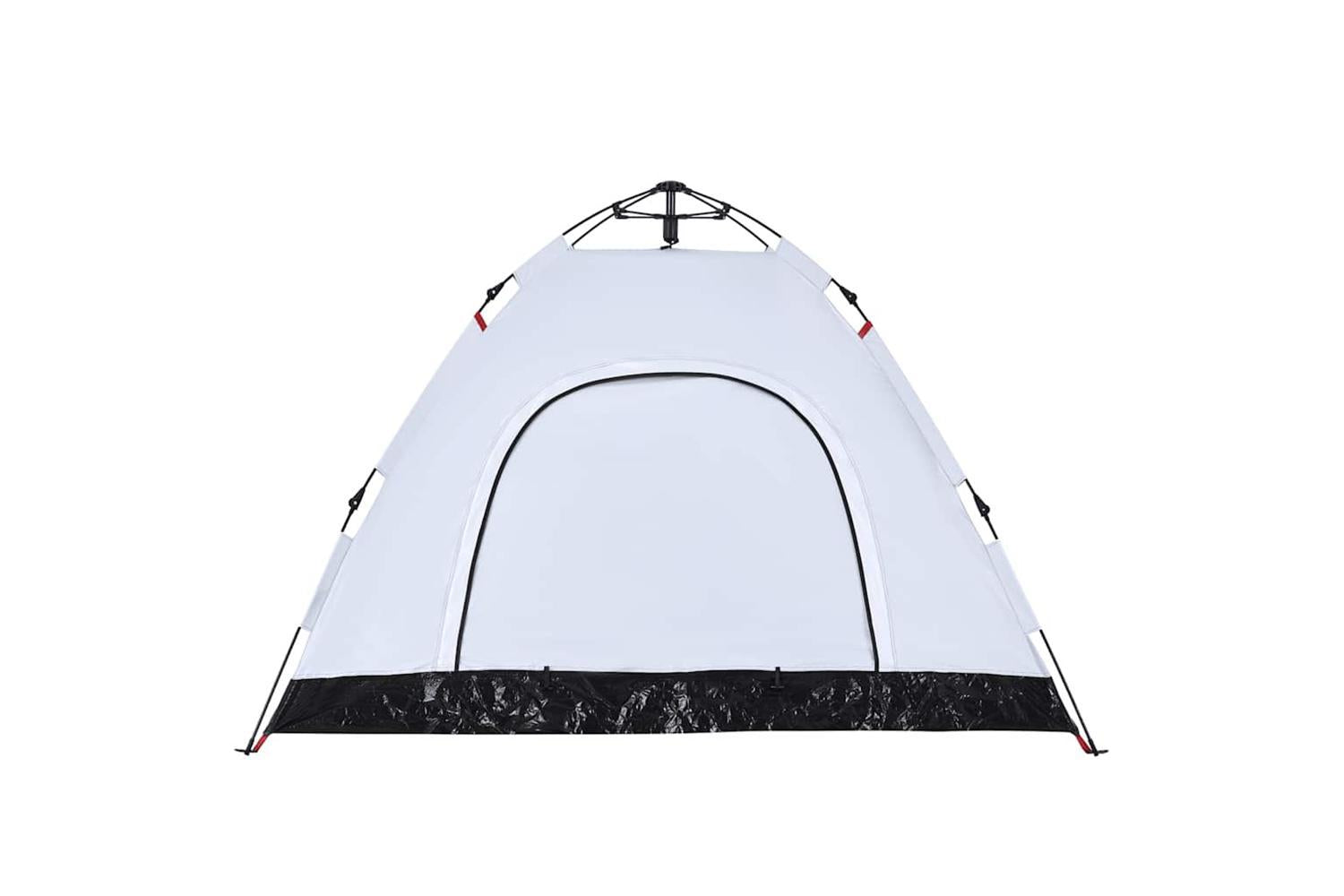 Vidaxl Camping Tent 3-person White Blackout Fabric Quick Release-9