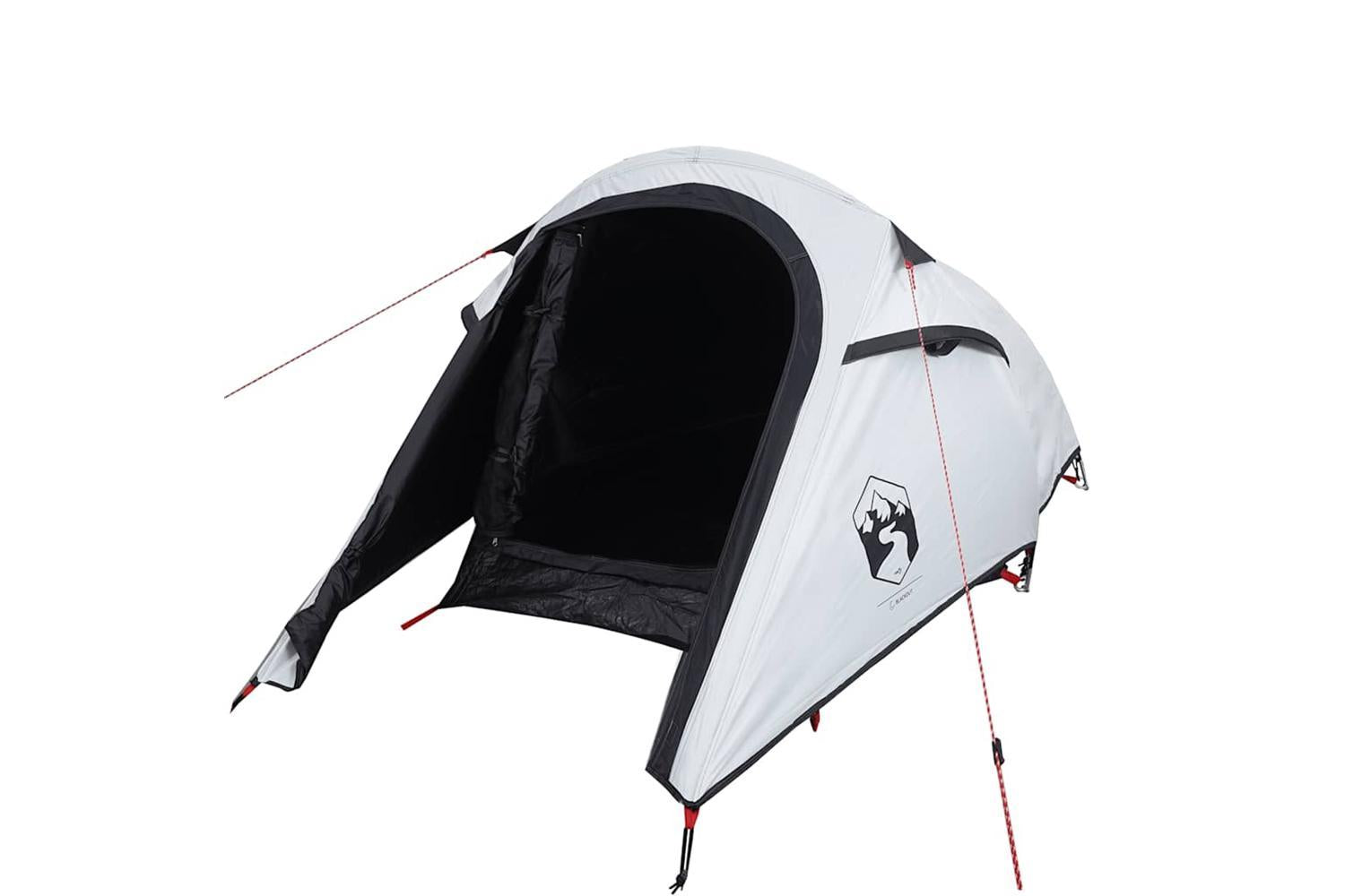 Vidaxl Camping Tent Tunnel 2-person White Blackout Fabric Waterproof