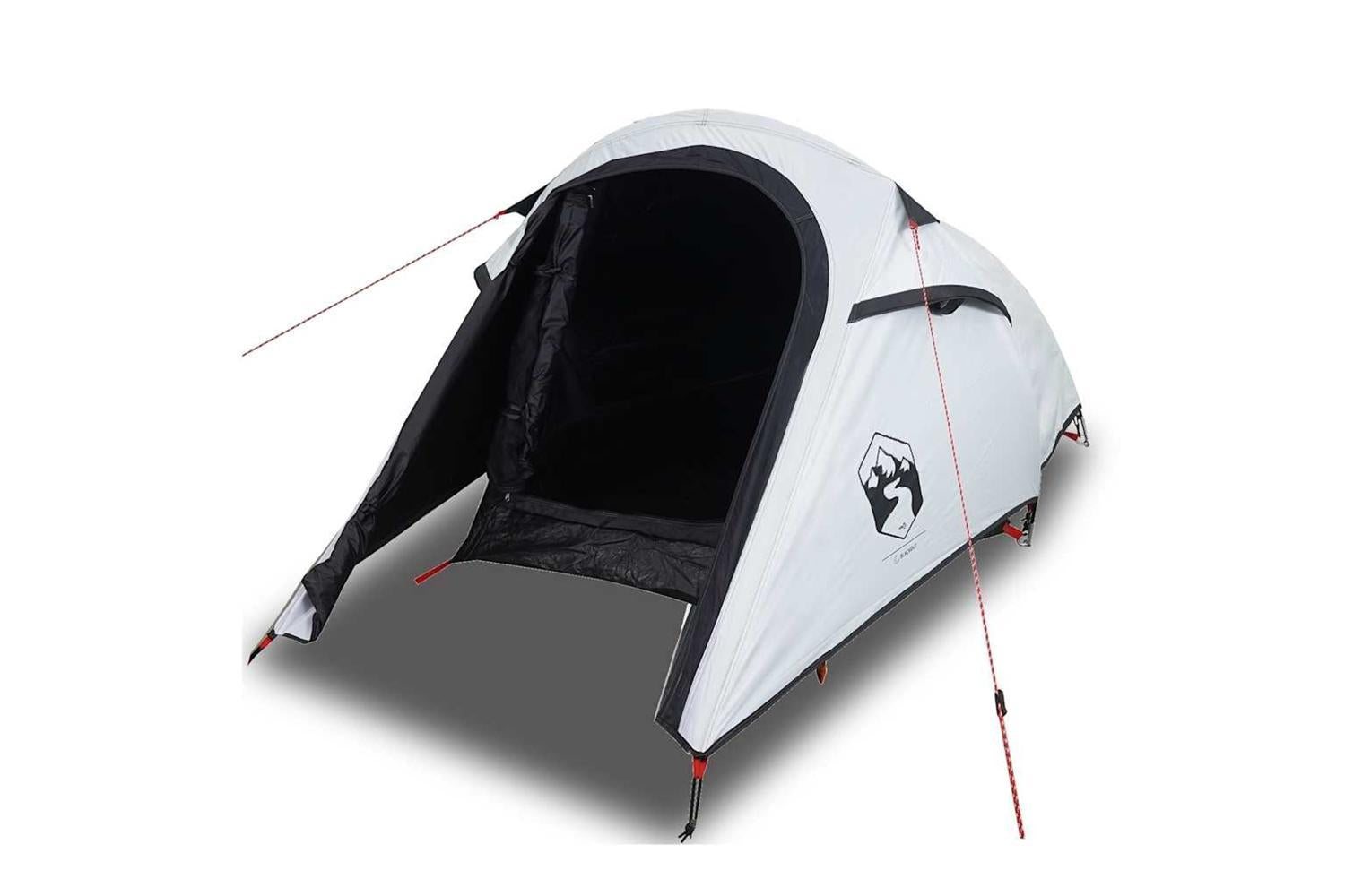 Vidaxl Camping Tent Tunnel 2-person White Blackout Fabric Waterproof-4