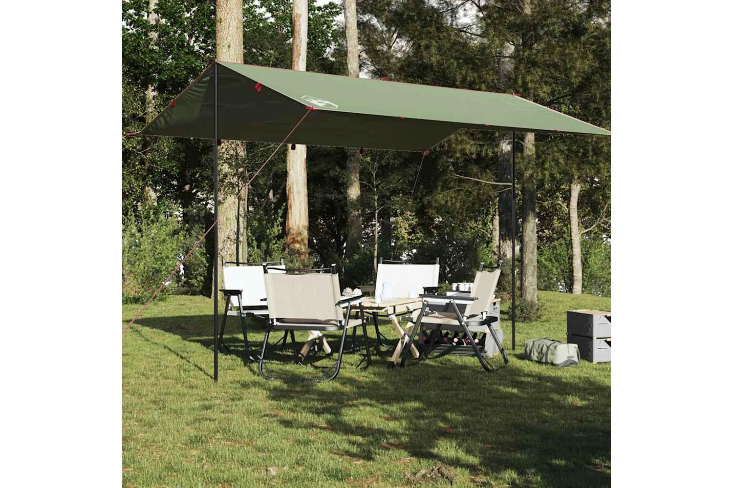 Vidaxl Camping Tarp Green 400x294 Cm Waterproof-3
