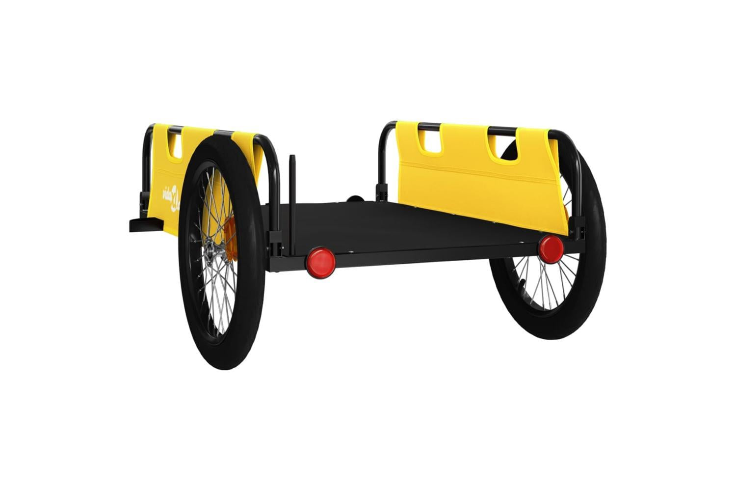 Vidaxl Bike Trailer Yellow And Black Oxford Fabric And Iron-7