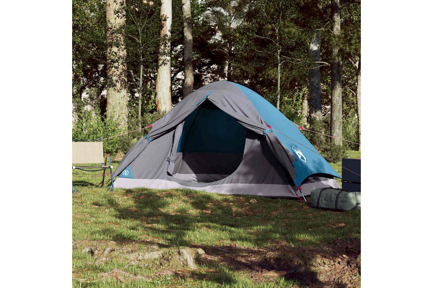 Vidaxl Camping Tent Dome 4-person Blue Waterproof-3