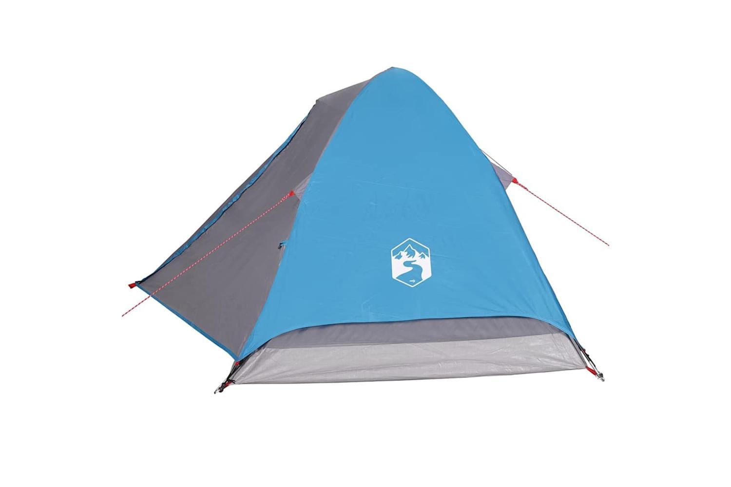 Vidaxl Camping Tent Dome 4-person Blue Waterproof-8