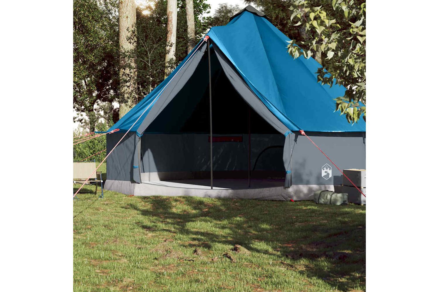 Vidaxl Family Tent Tipi 10-person Blue Waterproof-3