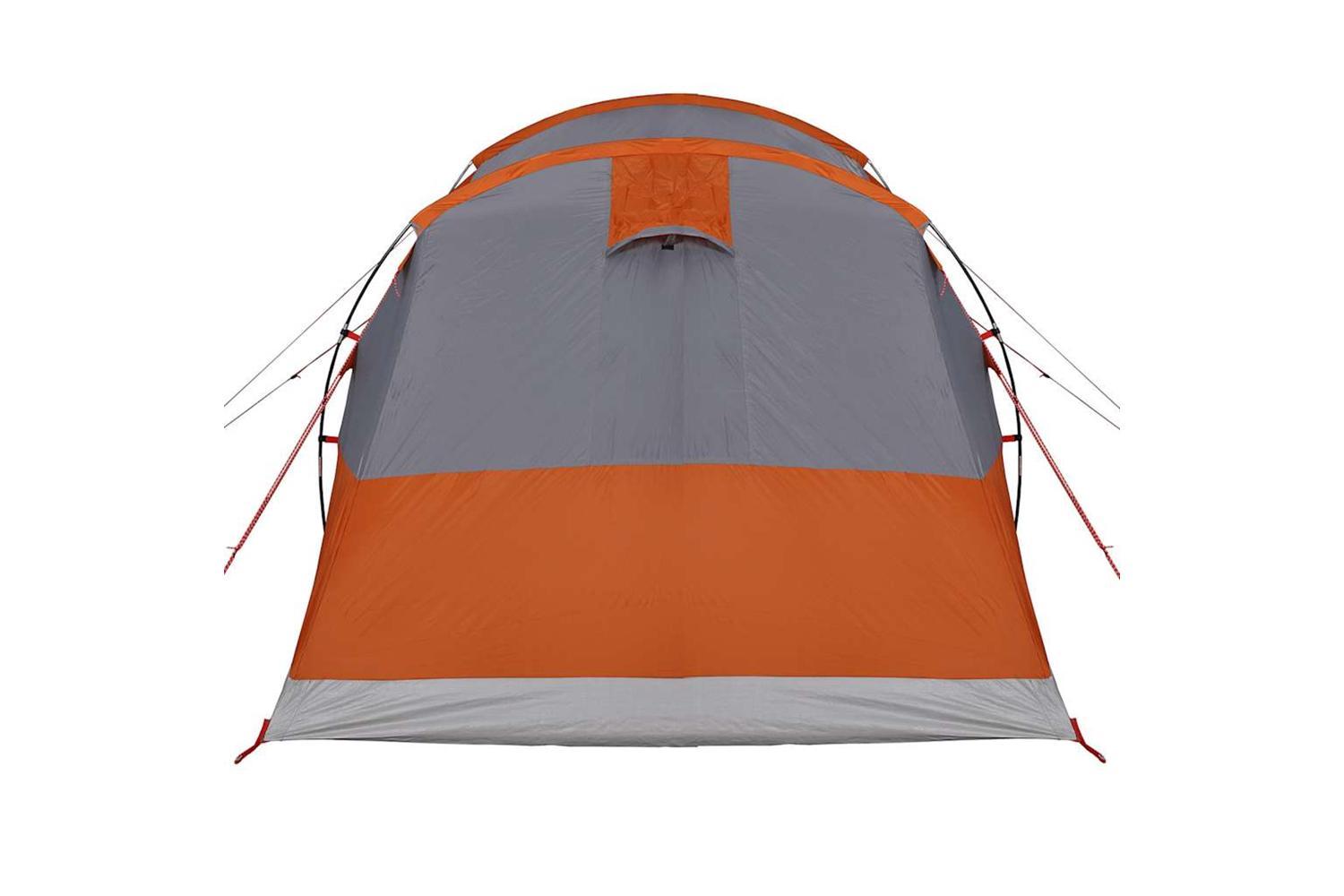 Vidaxl Camping Tent Tunnel 3-person Grey And Orange Waterproof-8