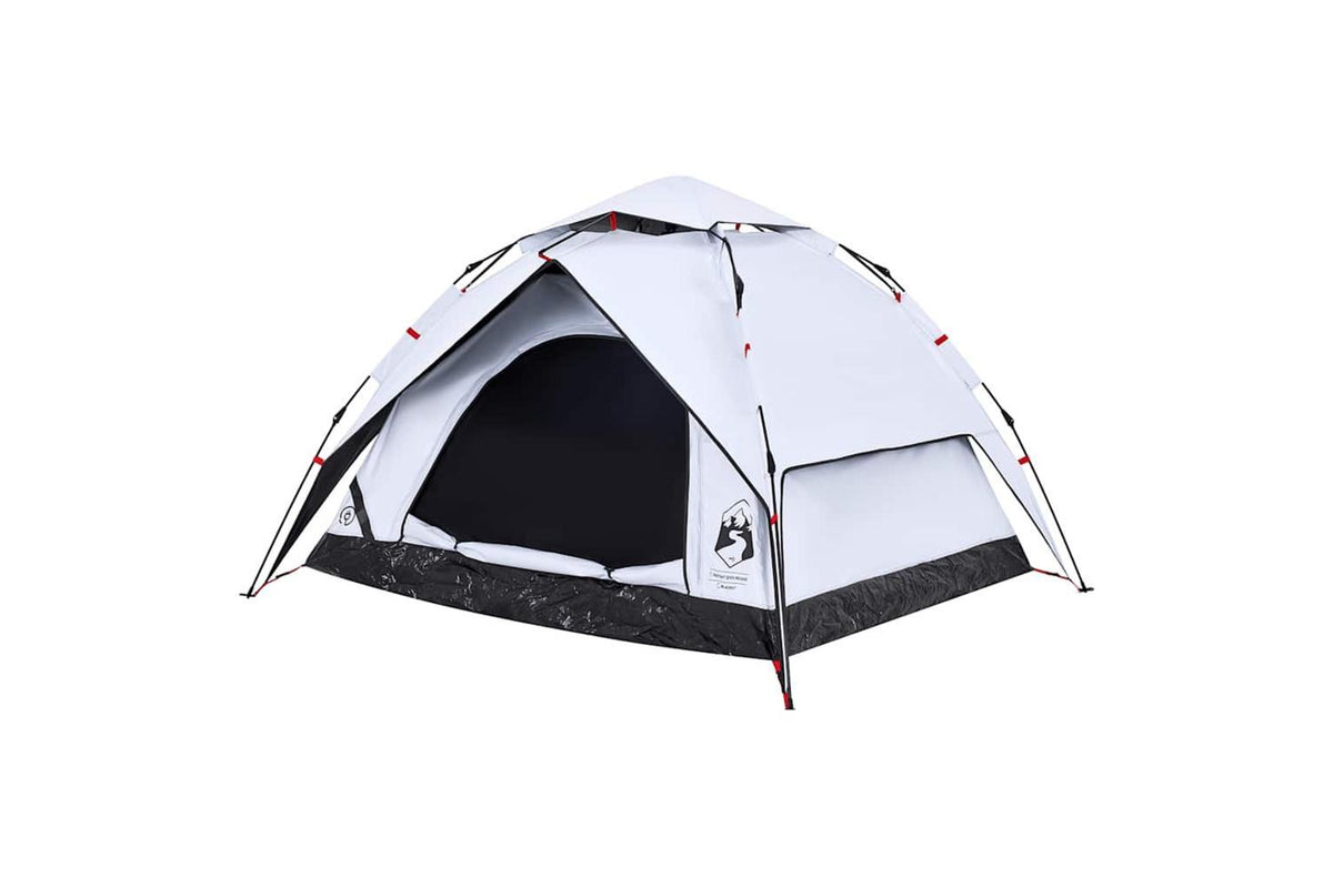 Vidaxl Camping Tent Dome 3-person White Blackout Fabric Quick Release-4