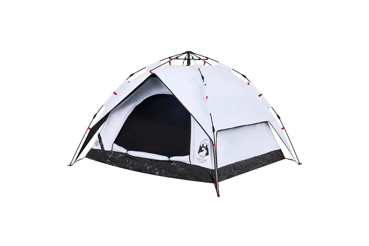 Vidaxl Camping Tent Dome 3-person White Blackout Fabric Quick Release-5