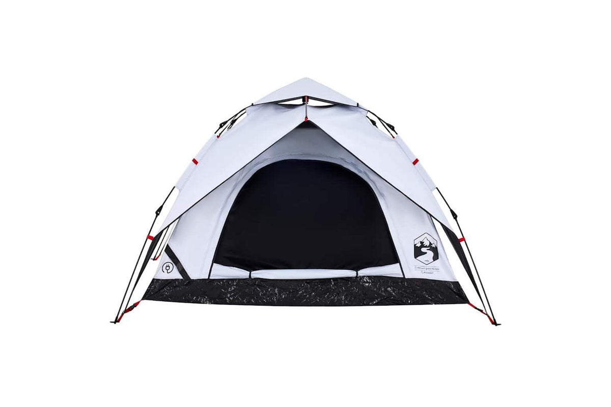 Vidaxl Camping Tent Dome 3-person White Blackout Fabric Quick Release-7