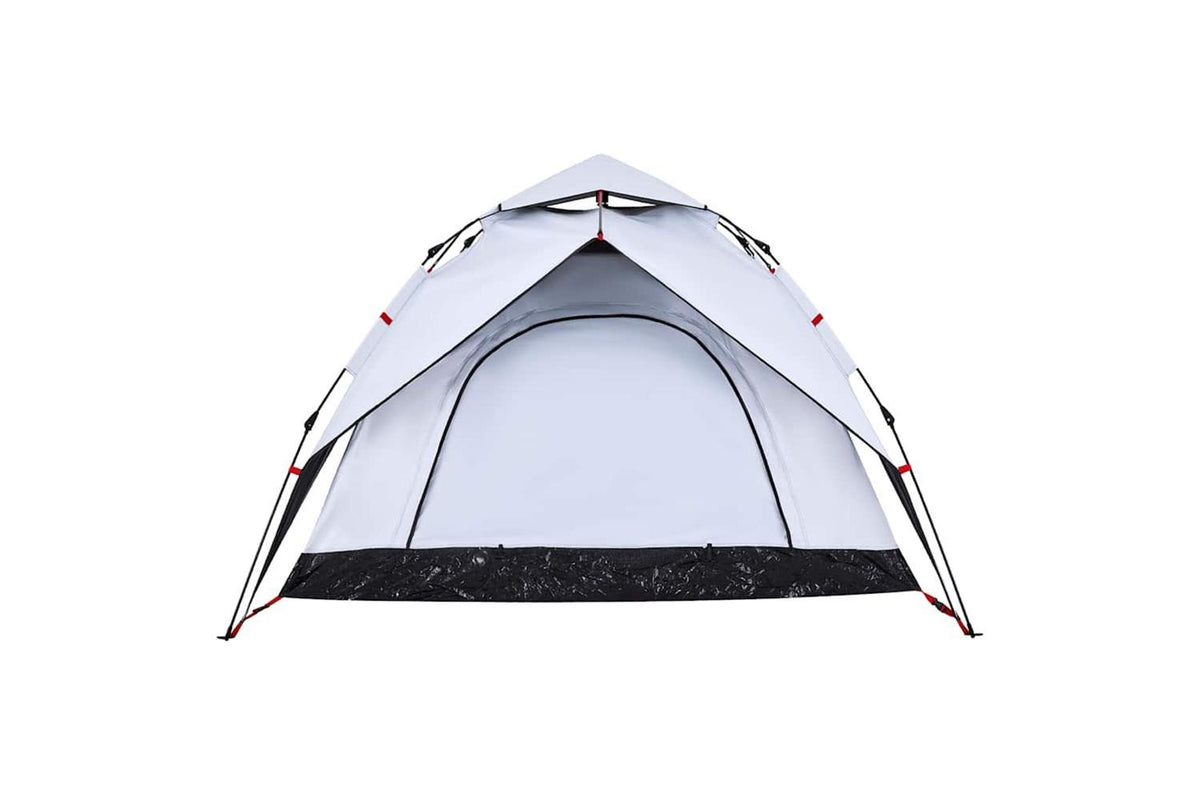 Vidaxl Camping Tent Dome 3-person White Blackout Fabric Quick Release-8