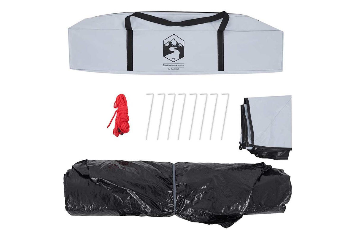 Vidaxl Camping Tent Dome 3-person White Blackout Fabric Quick Release-10