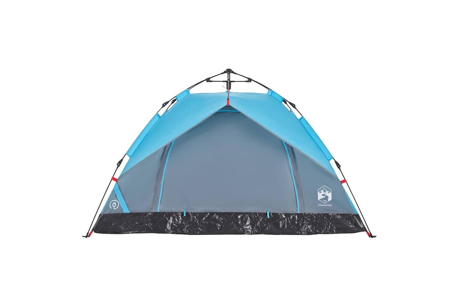 Vidaxl Camping Tent Dome 3-person Blue Quick Release-5