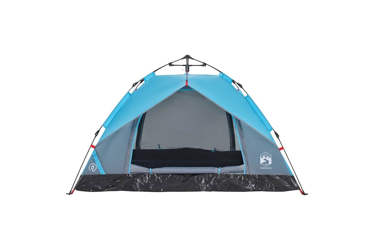 Vidaxl Camping Tent Dome 3-person Blue Quick Release-6