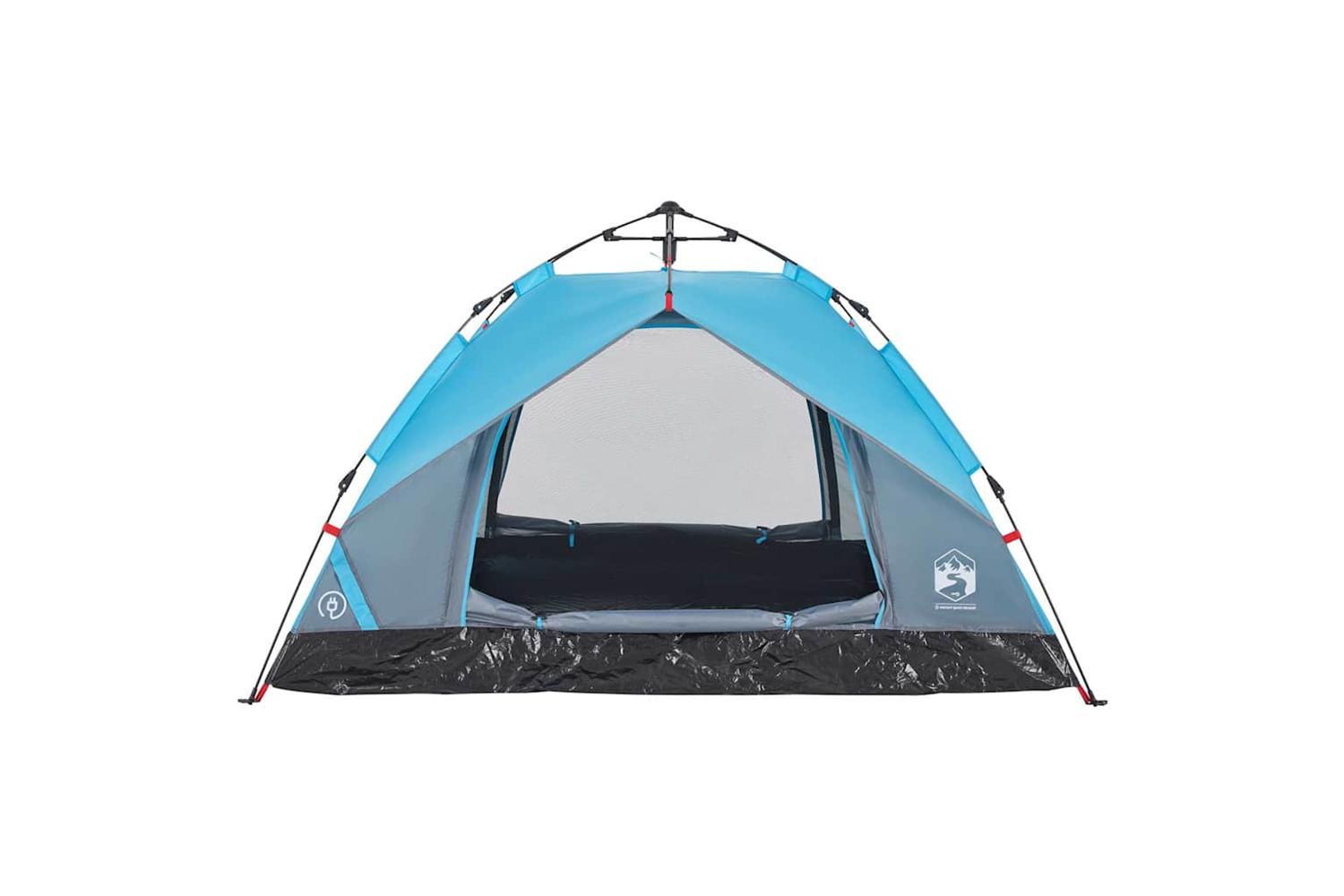 Vidaxl Camping Tent Dome 3-person Blue Quick Release-7