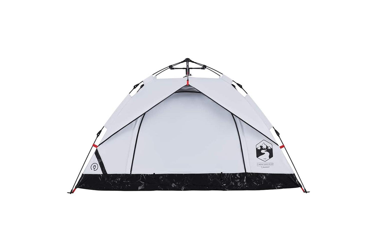 Vidaxl Camping Tent Dome 3-person White Blackout Fabric Quick Release-5