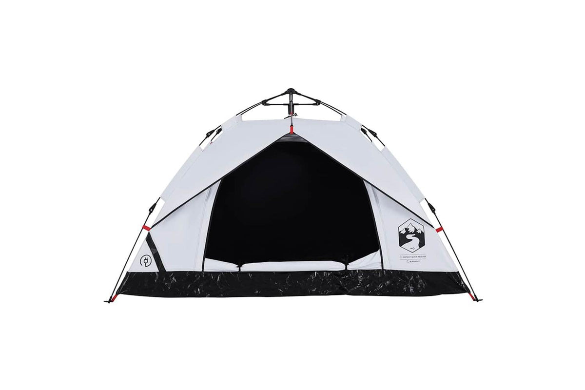 Vidaxl Camping Tent Dome 3-person White Blackout Fabric Quick Release-6