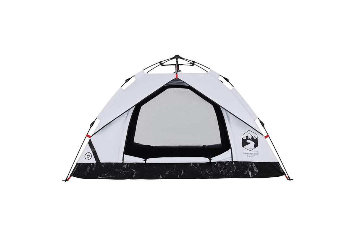 Vidaxl Camping Tent Dome 3-person White Blackout Fabric Quick Release-7