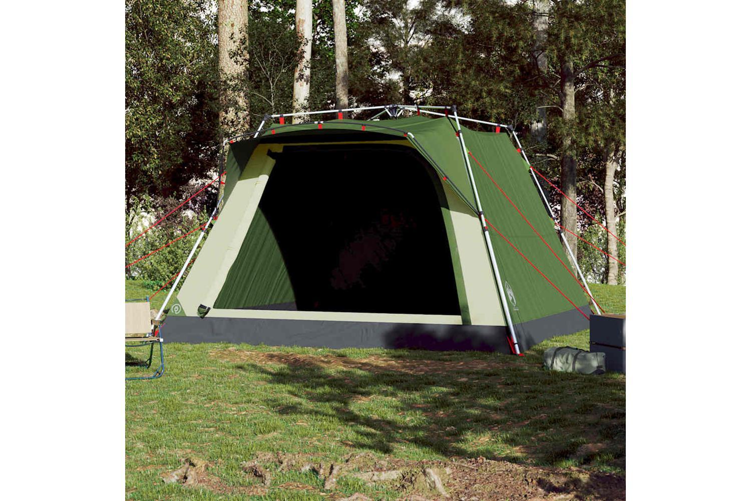 Vidaxl Camping Tent Cabin 4-person Green Quick Release-3