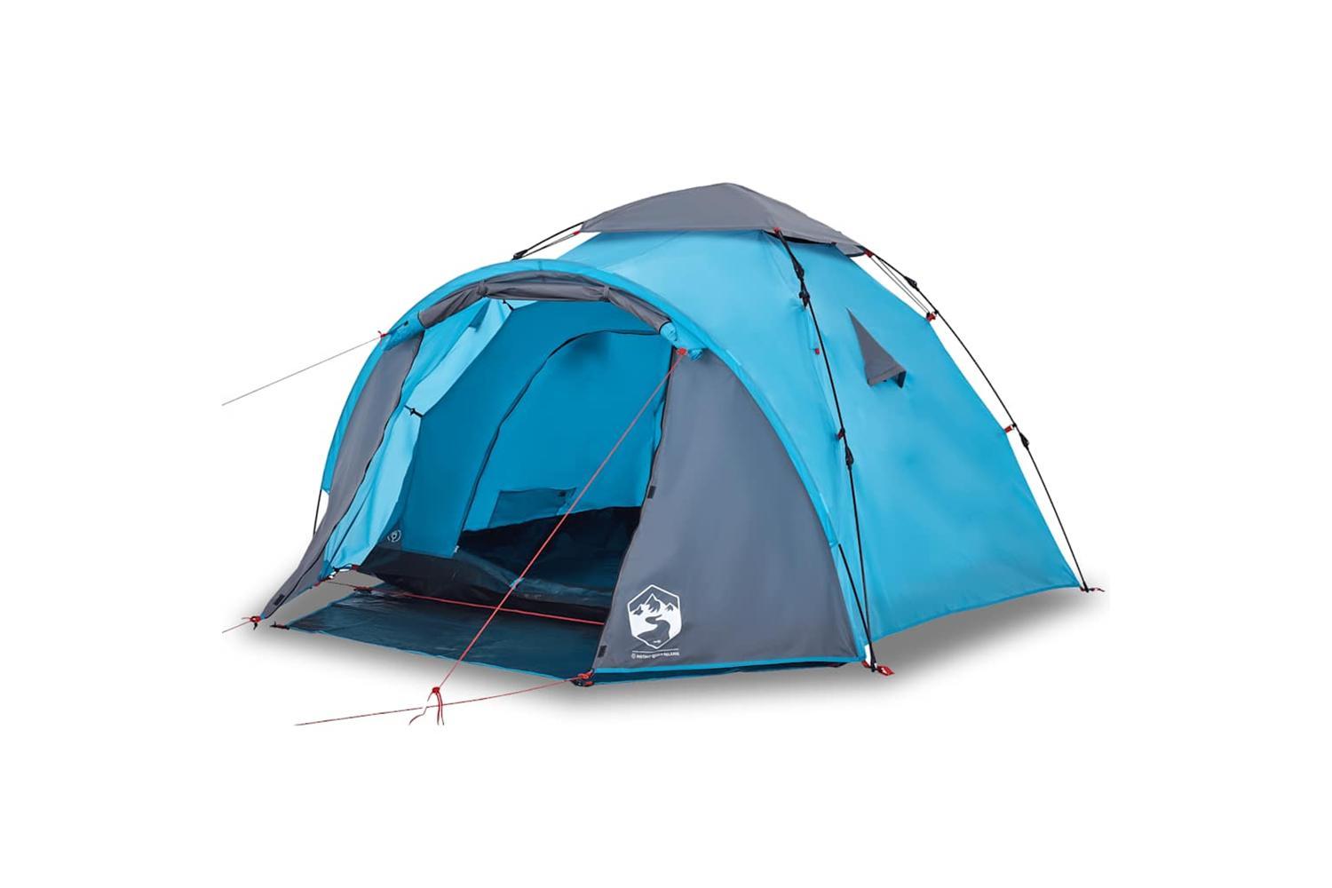 Vidaxl Camping Tent Dome 3-person Blue Quick Release-2