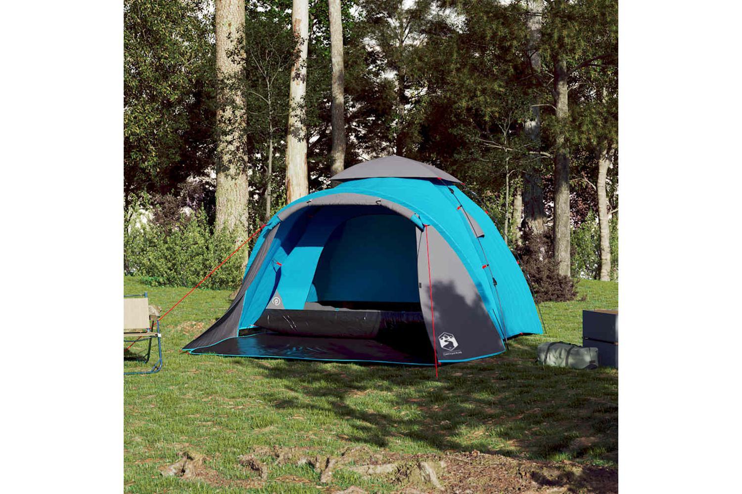 Vidaxl Camping Tent Dome 3-person Blue Quick Release-3