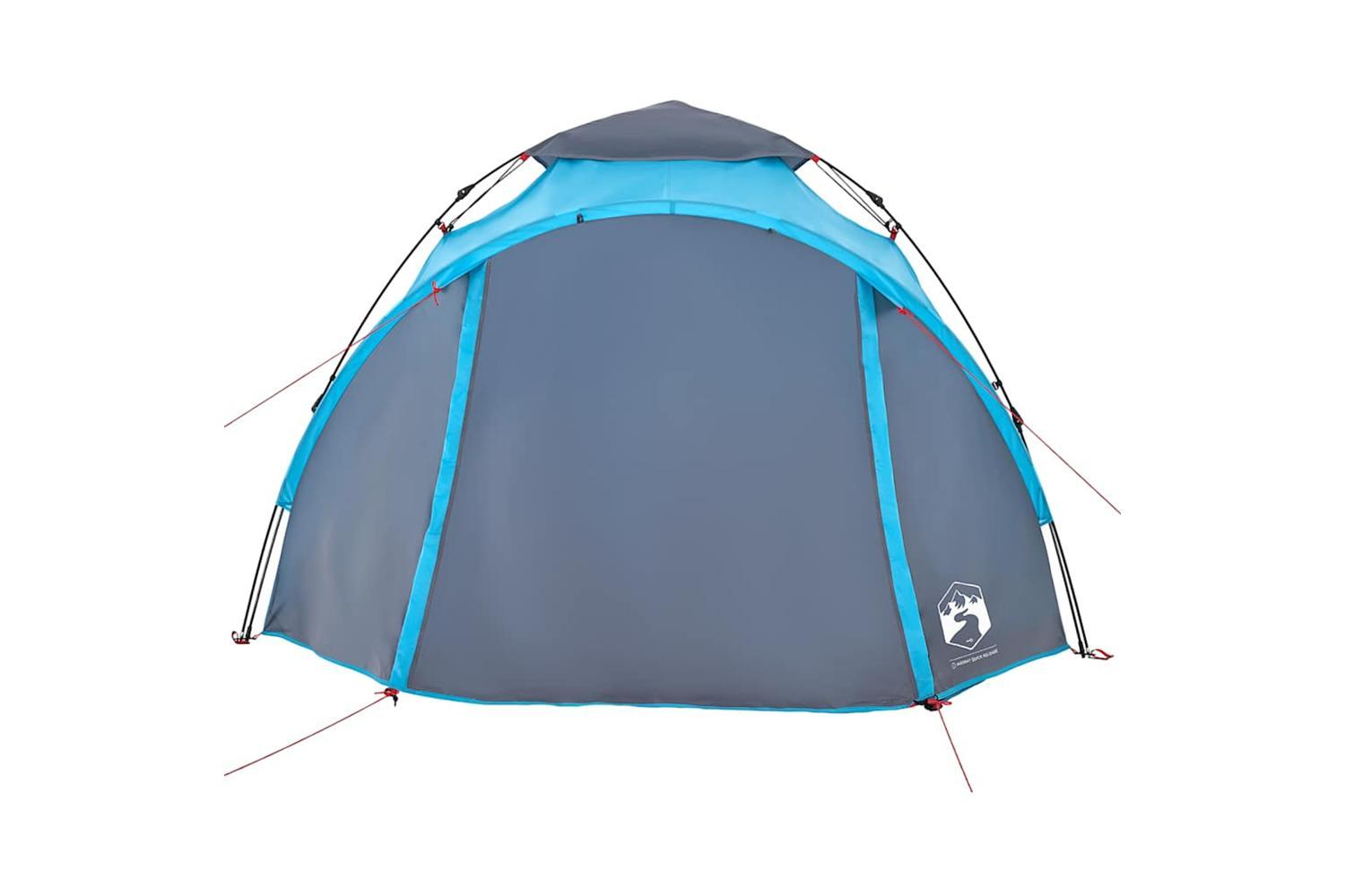 Vidaxl Camping Tent Dome 3-person Blue Quick Release-6