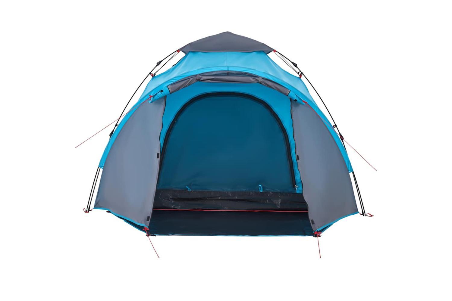 Vidaxl Camping Tent Dome 3-person Blue Quick Release-7