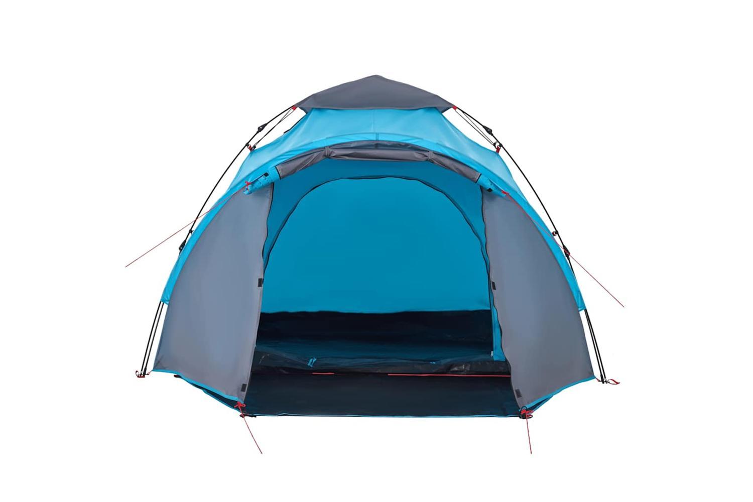 Vidaxl Camping Tent Dome 3-person Blue Quick Release-8