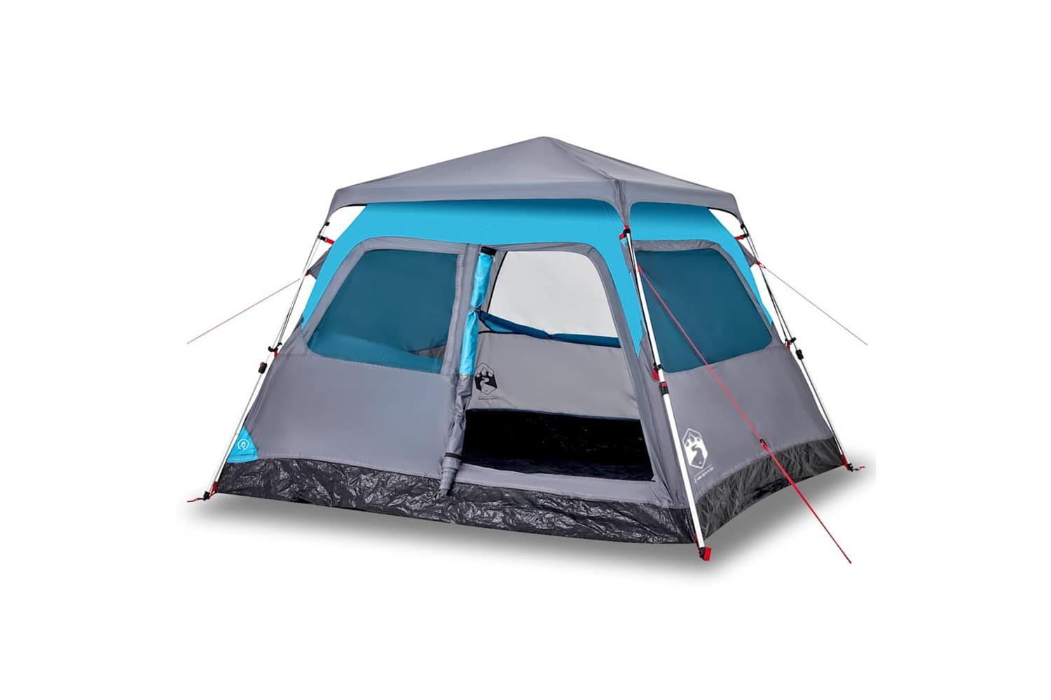 Vidaxl Camping Tent Dome 4-person Blue Quick Release-2