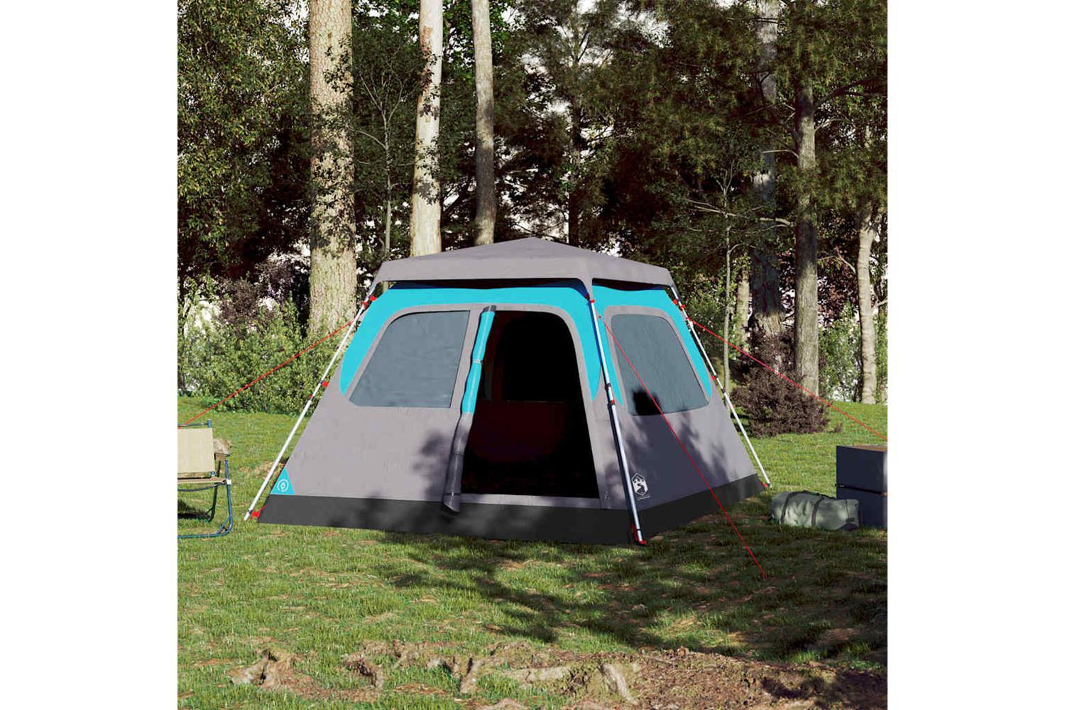 Vidaxl Camping Tent Dome 4-person Blue Quick Release-3