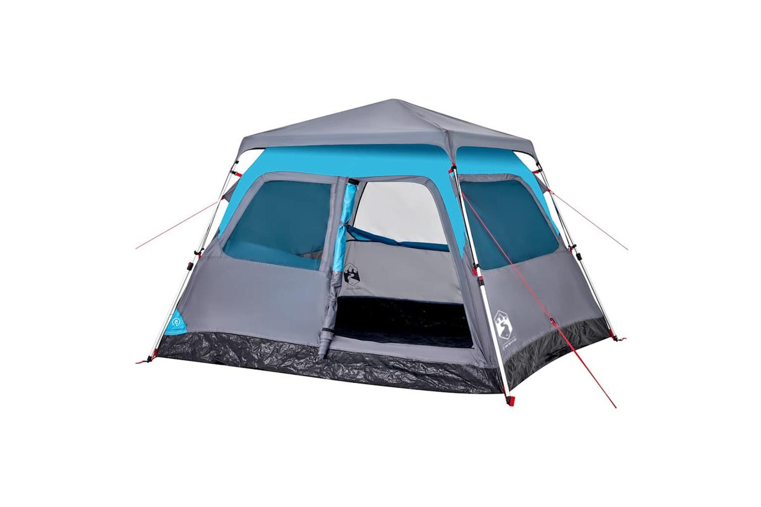 Vidaxl Camping Tent Dome 4-person Blue Quick Release-4