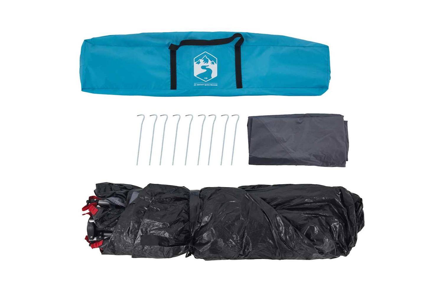 Vidaxl Camping Tent Dome 4-person Blue Quick Release-10