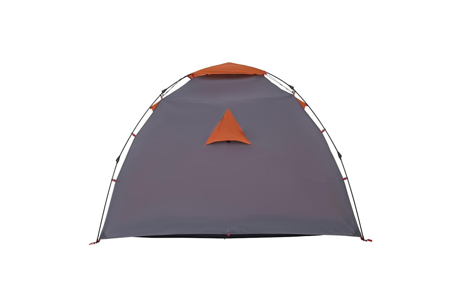 Vidaxl Camping Tent Dome 4-person Grey And Orange Quick Release-8